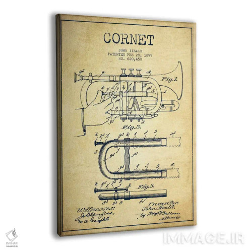 تابلو نقشهٔ پتنت کرنت (قدیمی) اثر پیکسل کهنه (استودیو/نام هنری) - نمای پرسپکتیو محصول