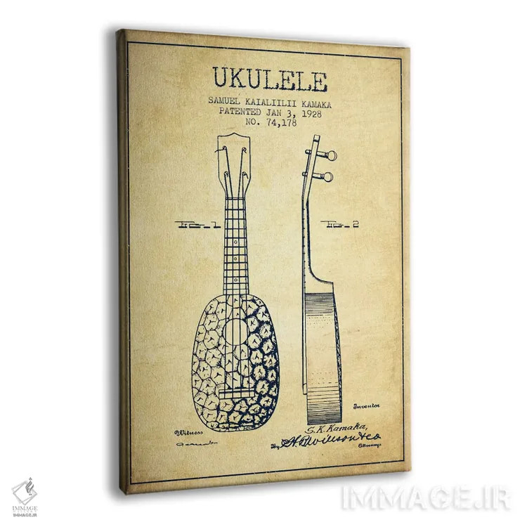 تابلو نقشهٔ پتنت یوکلِلی (قدیمی) اثر پیکسل کهنه (استودیو/نام هنری) - نمای پرسپکتیو محصول