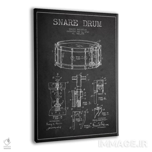 تابلو نقشهٔ پتنت اسنر وشتلر (ذغالی) اثر پیکسل کهنه (استودیو/نام هنری) - نمای پرسپکتیو محصول