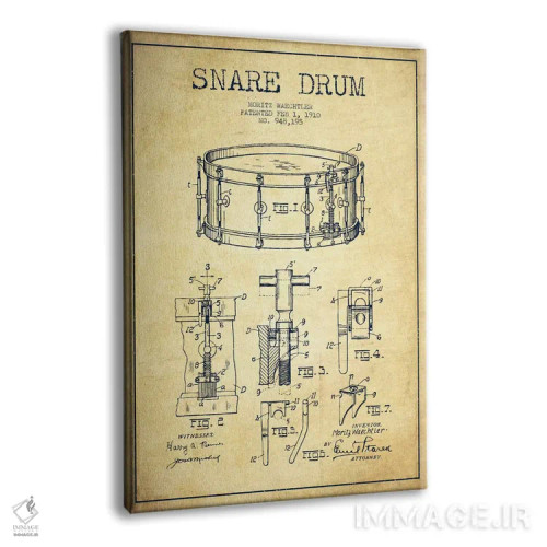 تابلو نقشهٔ پتنت اسنر وشتلر (قدیمی) اثر پیکسل کهنه (استودیو/نام هنری) - نمای پرسپکتیو محصول