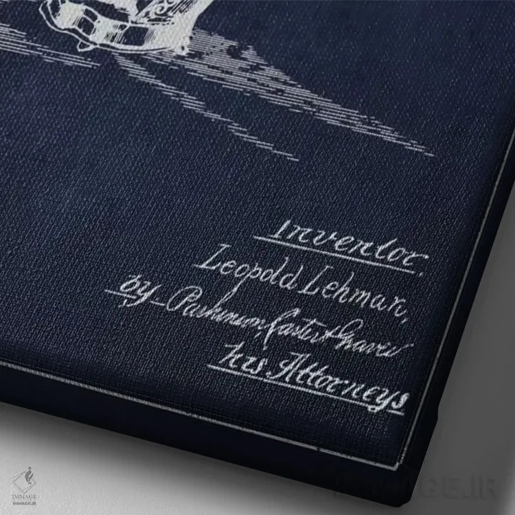 تابلو نقشهٔ پتنت چنگ (آبی نفتی) اثر پیکسل کهنه (استودیو/نام هنری) - نمای نزدیک بافت بوم