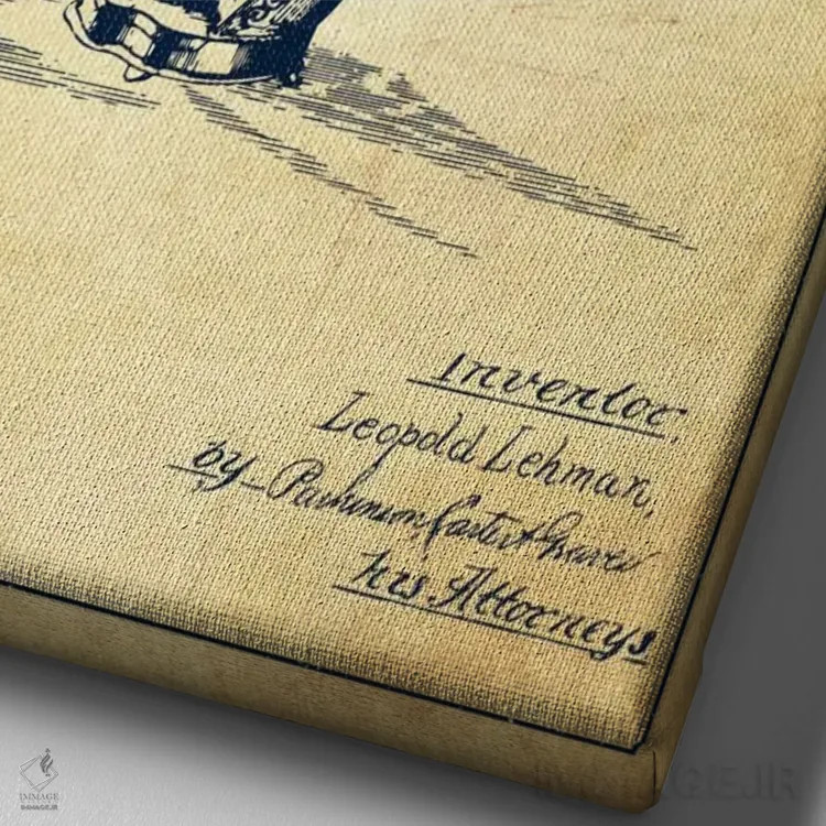 تابلو نقشهٔ پتنت چنگ (قدیمی) اثر پیکسل کهنه (استودیو/نام هنری) - نمای نزدیک بافت بوم