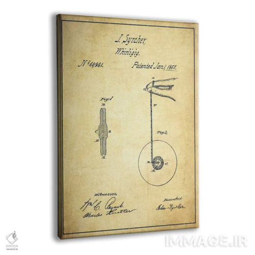 تابلو نقشهٔ پتنت یو یو (قدیمی) اثر پیکسل کهنه (استودیو/نام هنری) - نمای پرسپکتیو محصول