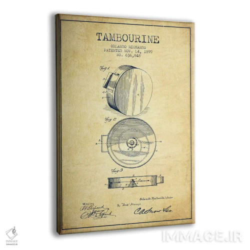 تابلو نقشهٔ پتنت دایره زنگی (قدیمی) اثر پیکسل کهنه (استودیو/نام هنری) - نمای پرسپکتیو محصول