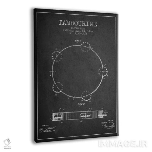 تابلو نقشهٔ پتنت دایره زنگی (ذغالی) اثر پیکسل کهنه (استودیو/نام هنری) - نمای پرسپکتیو محصول