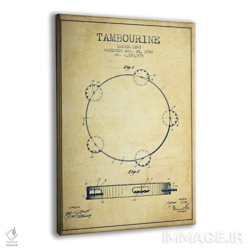 تابلو نقشهٔ پتنت دایره زنگی (قدیمی) اثر پیکسل کهنه (استودیو/نام هنری) - نمای پرسپکتیو محصول