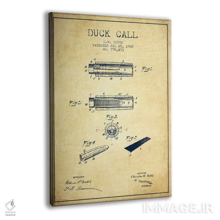 تابلو نقشهٔ پتنت سوت اردک ۲ (قدیمی) اثر پیکسل کهنه (استودیو/نام هنری) - نمای پرسپکتیو محصول