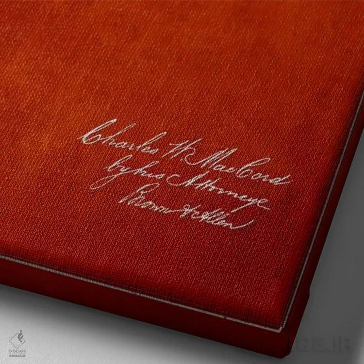 تابلو نقشهٔ حقامتیاز قرقره ماهیگیری قرمز اثر پیکسل کهنه (استودیو/نام هنری) - نمای نزدیک بافت بوم