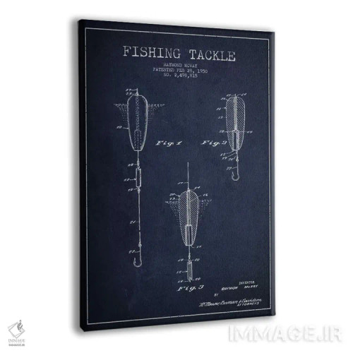 تابلو نقشهٔ حقامتیاز لوازم ماهیگیری سرمهای اثر پیکسل کهنه (استودیو/نام هنری) - نمای پرسپکتیو محصول