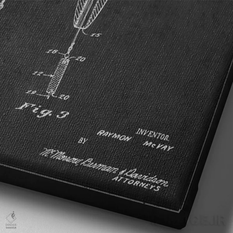 تابلو نقشهٔ حقامتیاز لوازم ماهیگیری تیره اثر پیکسل کهنه (استودیو/نام هنری) - نمای نزدیک بافت بوم