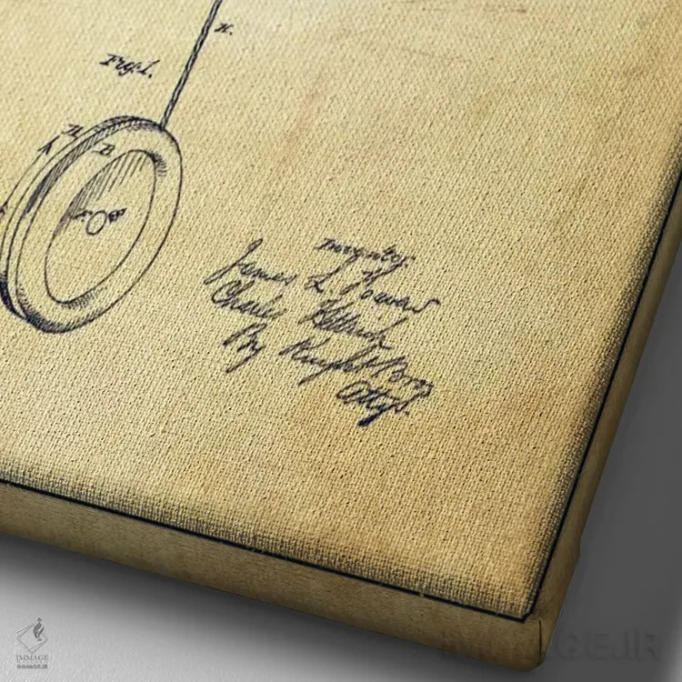 تابلو نقشهٔ حقامتیاز یویوی کلاسیک اثر پیکسل کهنه (استودیو/نام هنری) - نمای نزدیک بافت بوم