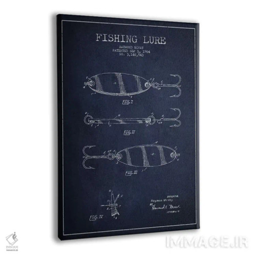 تابلو نقشهٔ حقامتیاز لوازم ماهیگیری سرمهای اثر پیکسل کهنه (استودیو/نام هنری) - نمای پرسپکتیو محصول