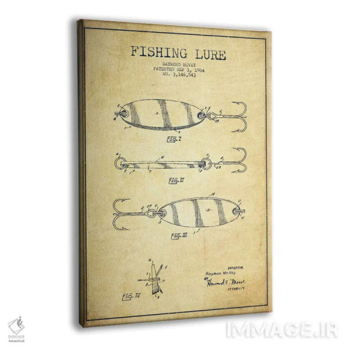 تابلو نقشهٔ حقامتیاز لوازم ماهیگیری کلاسیک اثر پیکسل کهنه (استودیو/نام هنری) - نمای پرسپکتیو محصول