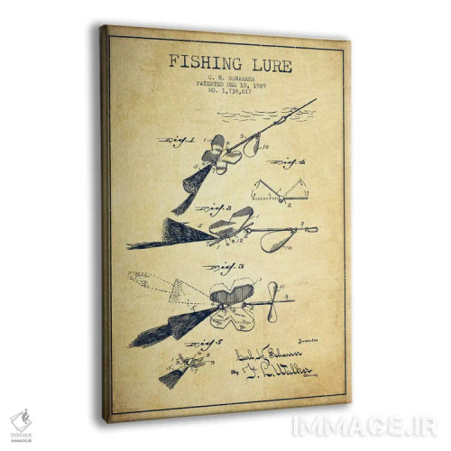تابلو نقشهٔ حقامتیاز لوازم ماهیگیری کلاسیک اثر پیکسل کهنه (استودیو/نام هنری) - نمای پرسپکتیو محصول