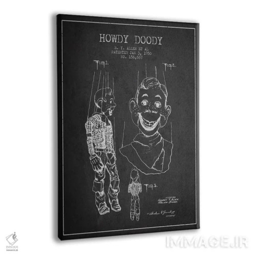 تابلو نقشهٔ حقامتیاز هاودی دودو تیره (عروسک تلویزیونی) اثر پیکسل کهنه (استودیو/نام هنری) - نمای پرسپکتیو محصول