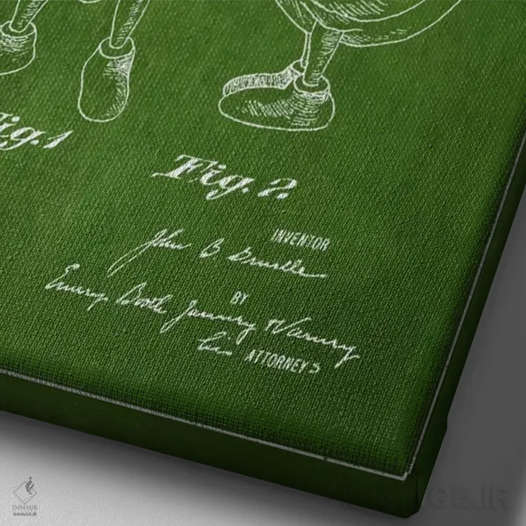 تابلو نقشهٔ ثبت اختراع اردک نر سبز اثر پیکسل کهنه (استودیو/نام هنری) - نمای نزدیک بافت بوم