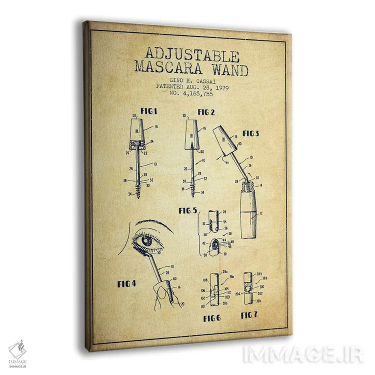 تابلو نقشه پتنت ریمل قابل تنظیم (طرح قدیمی) اثر پیکسل کهنه (استودیو/نام هنری) - نمای پرسپکتیو محصول