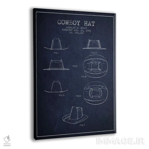 تابلو طرح پتنت کلاه کابویی (سورمهای) اثر پیکسل کهنه (استودیو/نام هنری) - نمای پرسپکتیو محصول