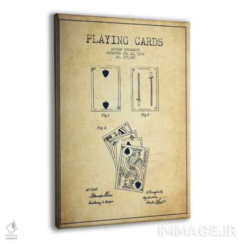 تابلو نقشه اختراع کارتهای داگرتی قدیمی اثر پیکسل کهنه (استودیو/نام هنری) - نمای پرسپکتیو محصول