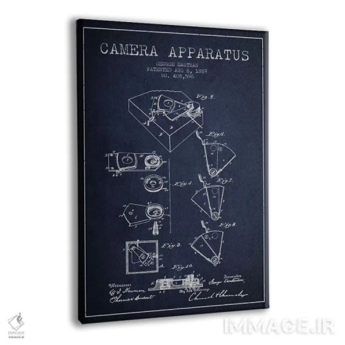 تابلو نقشهٔ اختراع دوربین (سرمهای) اثر پیکسل کهنه (استودیو/نام هنری) - نمای پرسپکتیو محصول