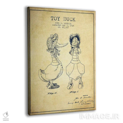 تابلو طرح ثبت اختراع اردک ماده (قدیمی) اثر پیکسل کهنه (استودیو/نام هنری) - نمای پرسپکتیو محصول