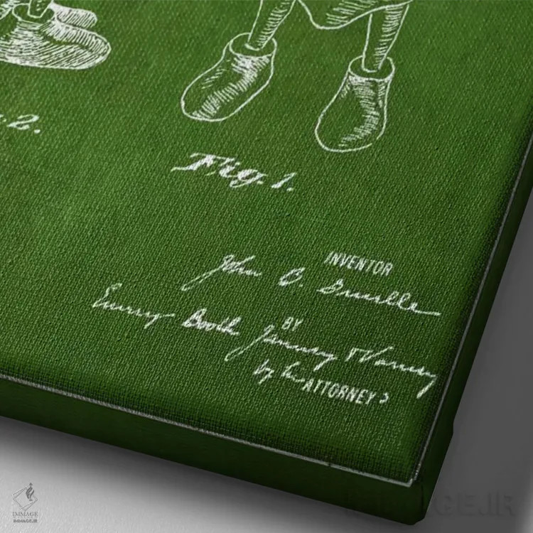 تابلو طرح ثبت اختراع اردک ماده (سبز) اثر پیکسل کهنه (استودیو/نام هنری) - نمای نزدیک بافت بوم