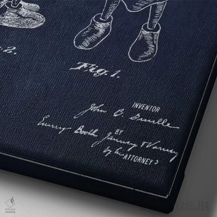 تابلو طرح ثبت اختراع اردک ماده (آبی نیروی دریایی) اثر پیکسل کهنه (استودیو/نام هنری) - نمای نزدیک بافت بوم