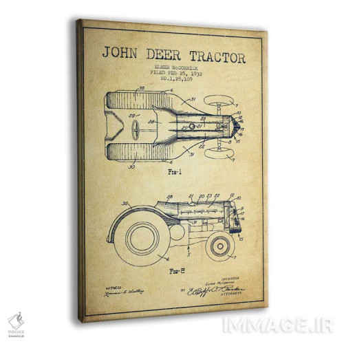 تابلو طرح ثبت اختراع جان دیر (قدیمی) اثر پیکسل کهنه (استودیو/نام هنری) - نمای پرسپکتیو محصول