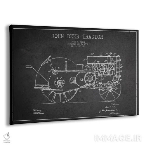 تابلو طرح ثبت اختراع جان دیر ۳ (طرح ذغالی) اثر پیکسل کهنه (استودیو/نام هنری) - نمای پرسپکتیو محصول