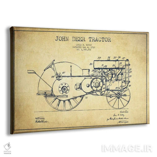 تابلو طرح ثبت اختراع جان دیر (قدیمی) اثر پیکسل کهنه (استودیو/نام هنری) - نمای پرسپکتیو محصول