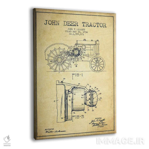 تابلو طرح ثبت اختراع جان دیر (قدیمی) اثر پیکسل کهنه (استودیو/نام هنری) - نمای پرسپکتیو محصول