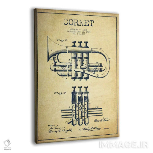 تابلو طرح ثبت اختراع کورنت (کهنه) اثر پیکسل کهنه (استودیو/نام هنری) - نمای پرسپکتیو محصول