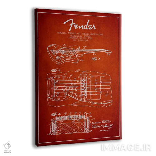 تابلو طرح ثبت اختراع ترمولو شناور (قرمز) اثر پیکسل کهنه (استودیو/نام هنری) - نمای پرسپکتیو محصول