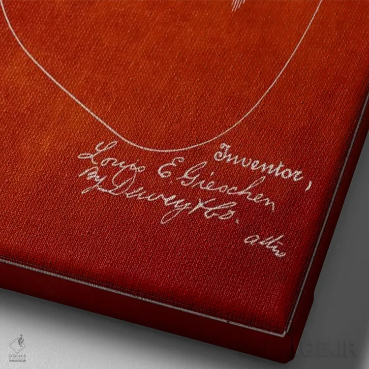 تابلو نقشهٔ حقامتیاز سبد ماهیگیری قرمز اثر پیکسل کهنه (استودیو/نام هنری) - نمای نزدیک بافت بوم