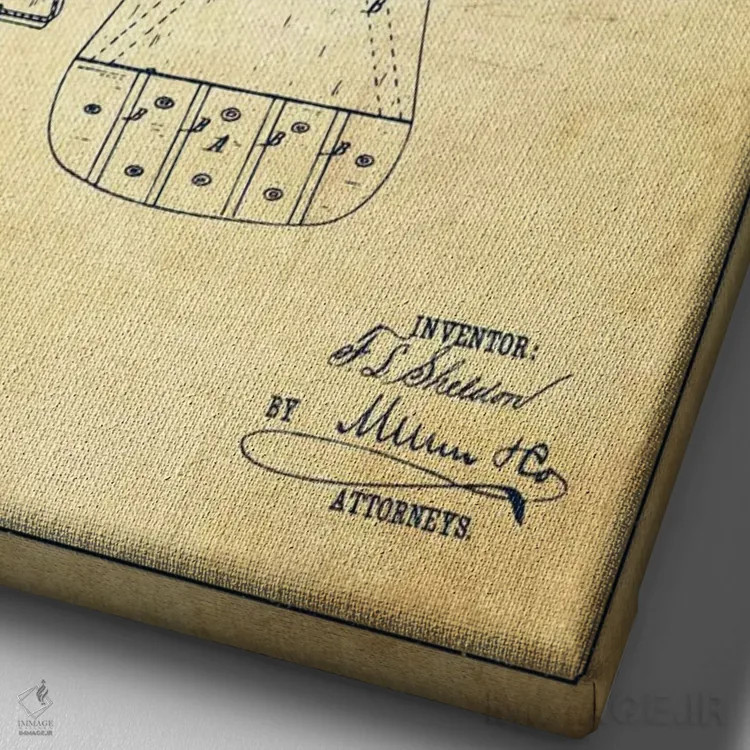 تابلو نقشهٔ حقامتیاز سبد ماهیگیری کلاسیک اثر پیکسل کهنه (استودیو/نام هنری) - نمای نزدیک بافت بوم