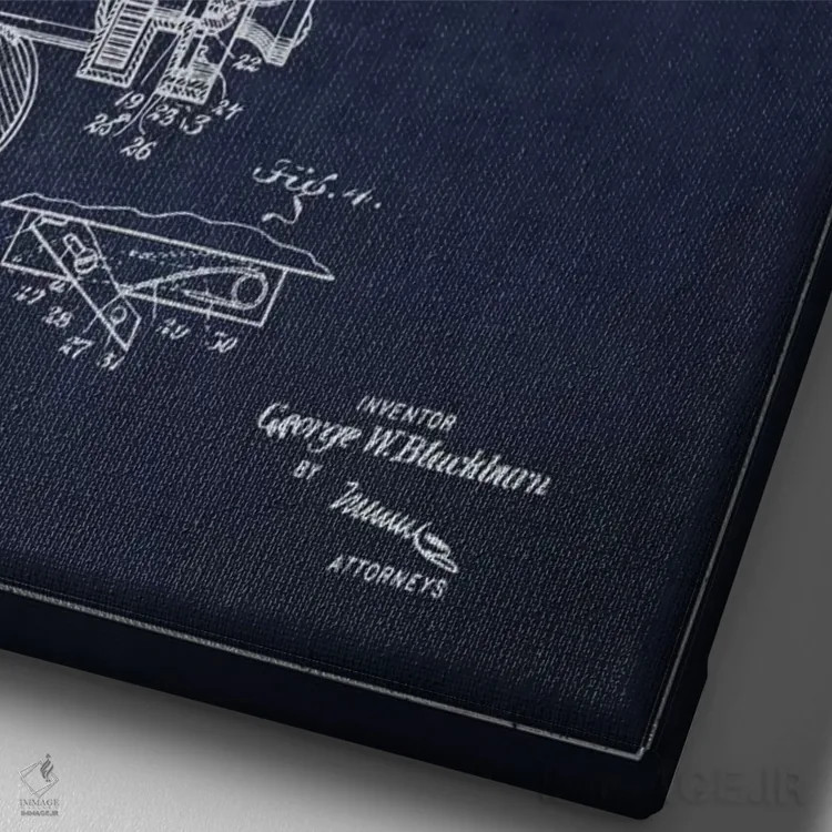 تابلو نقشهٔ حقامتیاز قرقره ماهیگیری سرمهای اثر پیکسل کهنه (استودیو/نام هنری) - نمای نزدیک بافت بوم