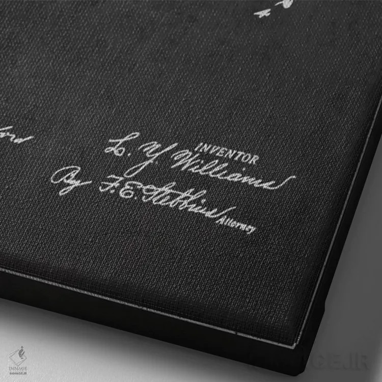 تابلو نقشهٔ حقامتیاز قلاب ماهیگیری زغالسنگی اثر پیکسل کهنه (استودیو/نام هنری) - نمای نزدیک بافت بوم