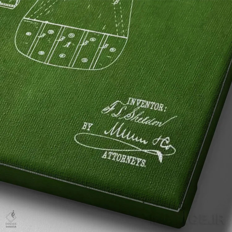 تابلو نقشهٔ حقامتیاز سبد ماهیگیری سبز اثر پیکسل کهنه (استودیو/نام هنری) - نمای نزدیک بافت بوم