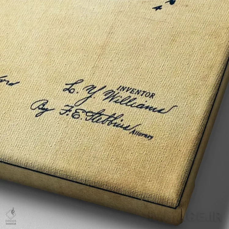 تابلو نقشهٔ حقامتیاز قلاب ماهیگیری کلاسیک اثر پیکسل کهنه (استودیو/نام هنری) - نمای نزدیک بافت بوم