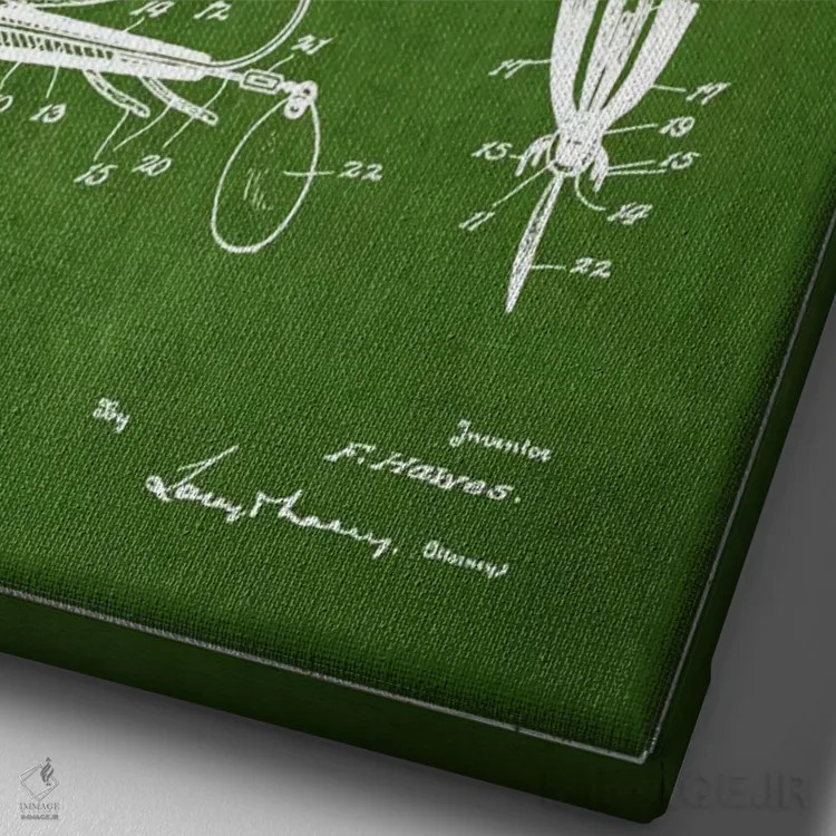 تابلو نقشهٔ حقامتیاز طعمهٔ ماهیگیری سبز اثر پیکسل کهنه (استودیو/نام هنری) - نمای نزدیک بافت بوم