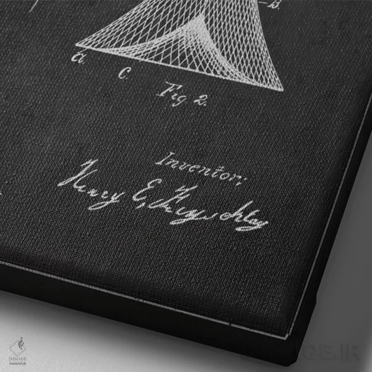 تابلو نقشهٔ حقامتیاز تور ماهیگیری زغالسنگی اثر پیکسل کهنه (استودیو/نام هنری) - نمای نزدیک بافت بوم