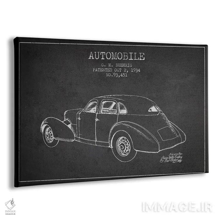 تابلو خودروی کورد جی.ام. بوریگ (ذغالی) I اثر پیکسل کهنه (استودیو/نام هنری) - نمای پرسپکتیو محصول