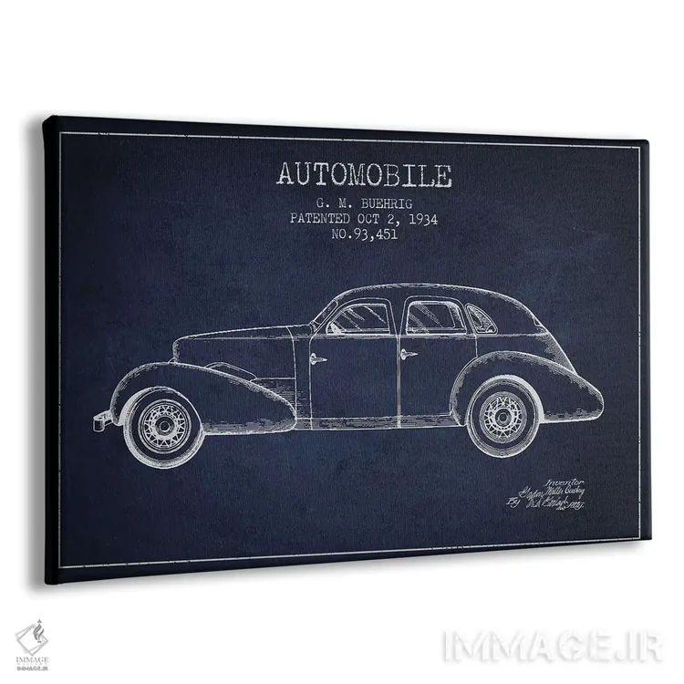 تابلو خودروی کورد جی.ام. بوریگ (آبی نفتی) III اثر پیکسل کهنه (استودیو/نام هنری) - نمای پرسپکتیو محصول