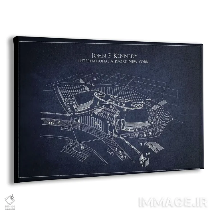 تابلو فرودگاه بینالمللی جان اف. کندی، نیویورک اثر پیکسل کهنه (استودیو/نام هنری) - نمای پرسپکتیو محصول