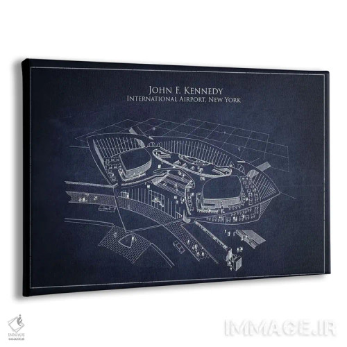 تابلو فرودگاه بینالمللی جان اف. کندی، نیویورک اثر پیکسل کهنه (استودیو/نام هنری) - نمای پرسپکتیو محصول