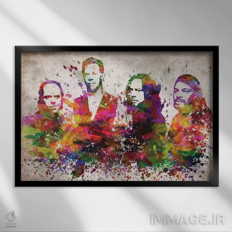 تابلو متالیکا (گروه موسیقی) اثر پیکسل کهنه (استودیو/نام هنری) - نمای قابدار مشکی