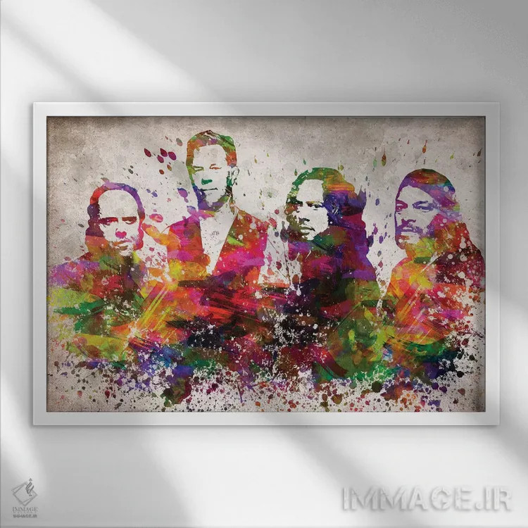 تابلو متالیکا (گروه موسیقی) اثر پیکسل کهنه (استودیو/نام هنری) - نمای قابدار سفید