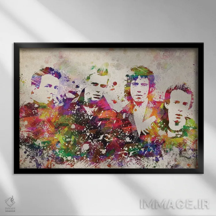 تابلو د کلش (گروه موسیقی) اثر پیکسل کهنه (استودیو/نام هنری) - نمای قابدار مشکی