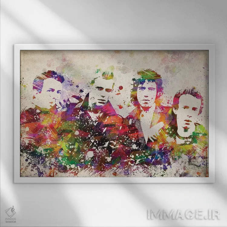 تابلو د کلش (گروه موسیقی) اثر پیکسل کهنه (استودیو/نام هنری) - نمای قابدار سفید