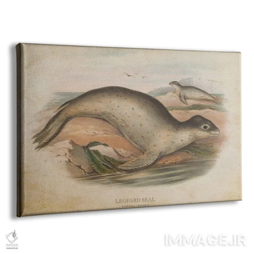 تابلو فک پلنگی (وینتیج) اثر پیکسل کهنه (استودیو/نام هنری) - نمای پرسپکتیو محصول